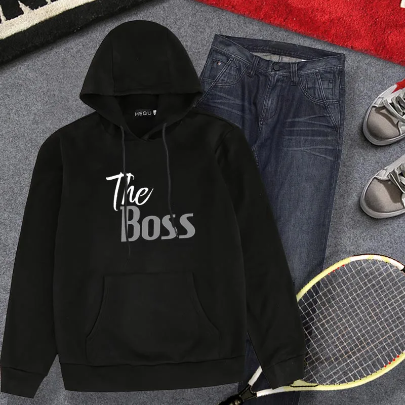 The Boss настоящий босс пара толстовки Chritsmas для женщин мужчин влюбленных Толстовка влюбленных пары толстовки Sudaderas de mujer