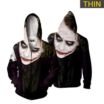 

Men Zipper Hooded Sweatshirt Fleece Hoodie Clown 3D Print Skull Cosplay Customized Fashion fullprint Hooded Sweatsuits Dropship