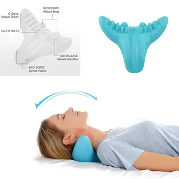 

Neck Massager Relaxation Pillow Portable Gravity Acupressure Massage Pillow C-Rest Neck Cervical Shoulder Pain Relief Tool