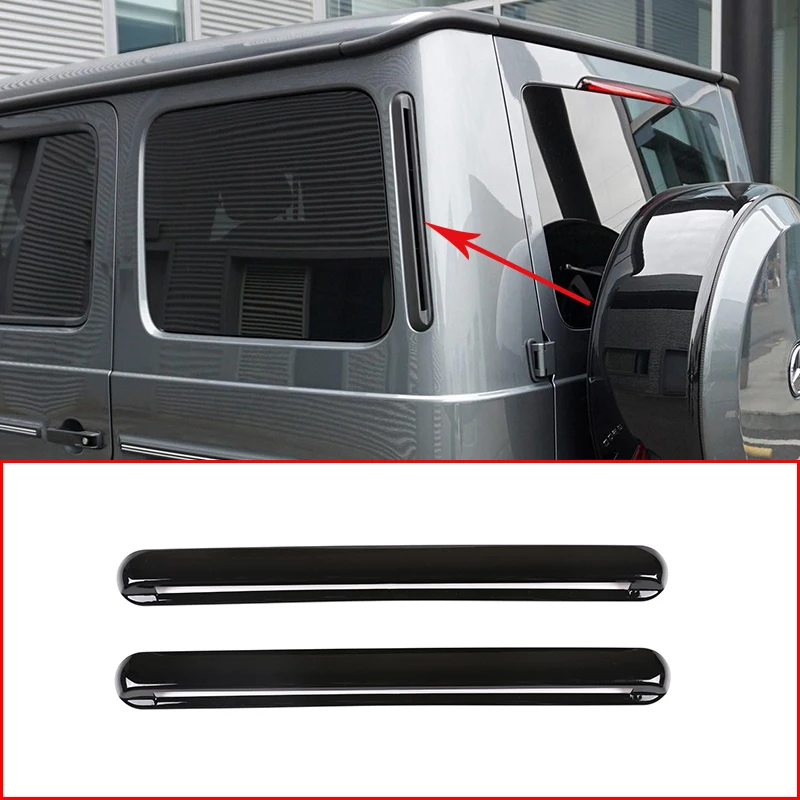 Car Exterior Rear Side Air Vent Decoration Trim Accessory ABS Black/Carbon Fiber For Mercedes Benz G Class W463a G350 2019-2020