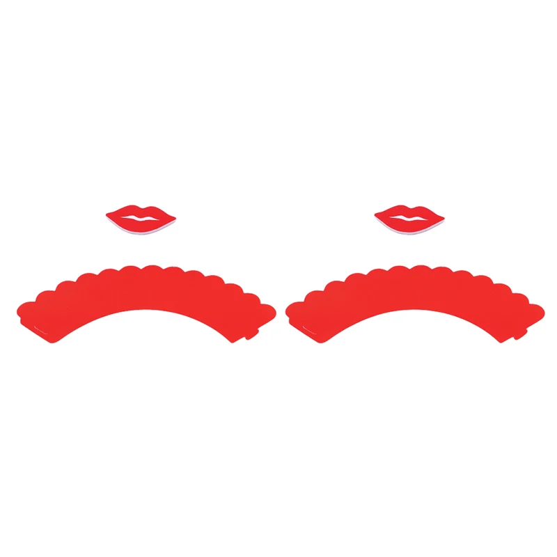 12PCS/Pack Toppers For Kids Birthday Wedding Party Cake Decoration And Paper Red Lip Cupcake Wrappers Cup Cake Paper Wrapper