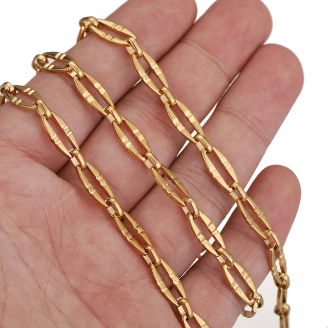 Gold Filled Chain Jewelry Making  18k Gold Chain Jewelry Making - 2m 3mm  Gold Chain - Aliexpress