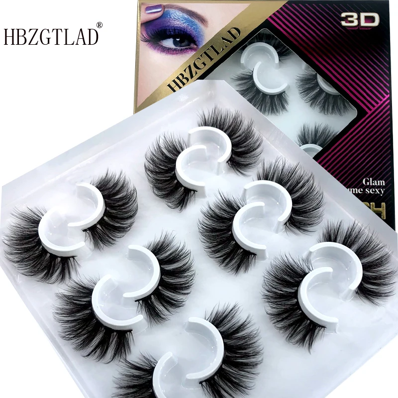 6 pairs MDF-15 6 пар HBZGTLAD 3d Искусственные норковые ресницы оптом синтетические полосы шелковые ресницы макияж натуральные накладные ресницы - Цвет: 6 pairs MDF-15