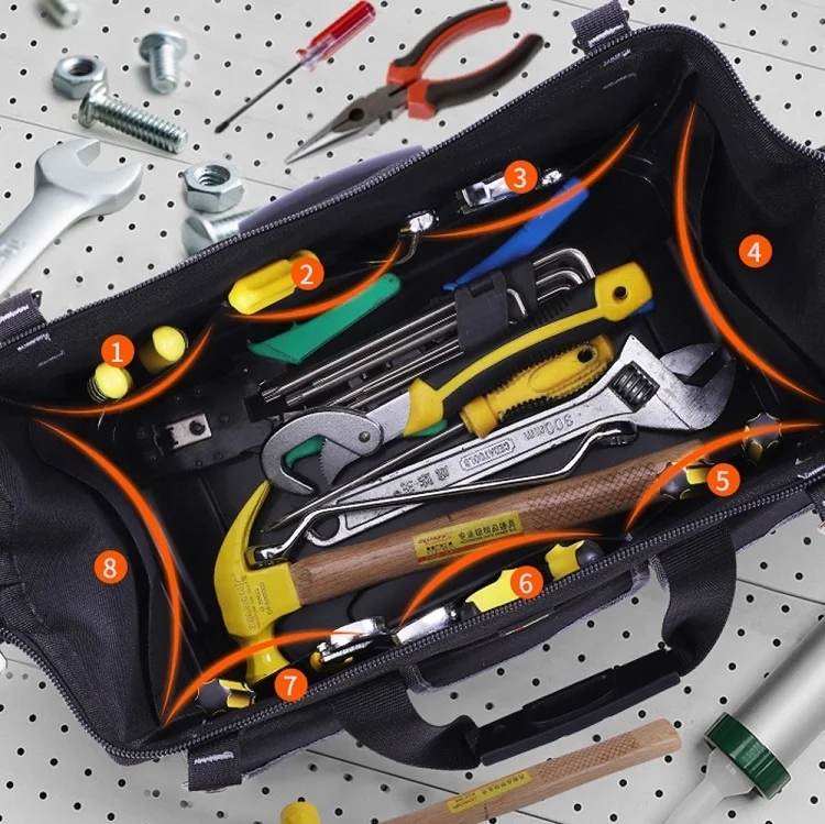 Multi-Function Large Capacity Oxford Cloth Tool Bag Hardware Organizer Crossbody Toolkit Electrician Carpenter Backpack Handbag mechanic tool bag