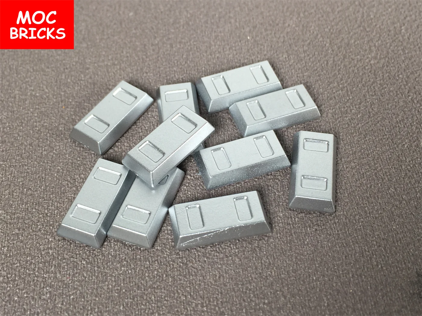 Construction Blocks Racing Car Building Blocks Building Blocks Car Building Blocks Anime Block Toys MOC Bricks Money Gold Silver Utensil Ingot Bar Chocolate fit with 99563 Building blocks Action figure toys for children