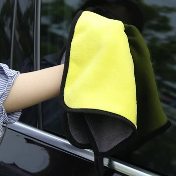 

1PC 30cmX30/40/60cm Microfiber Wash Car Cleaning Drying Cloth Hemming Cloth Detailing Care Car Wash Towel