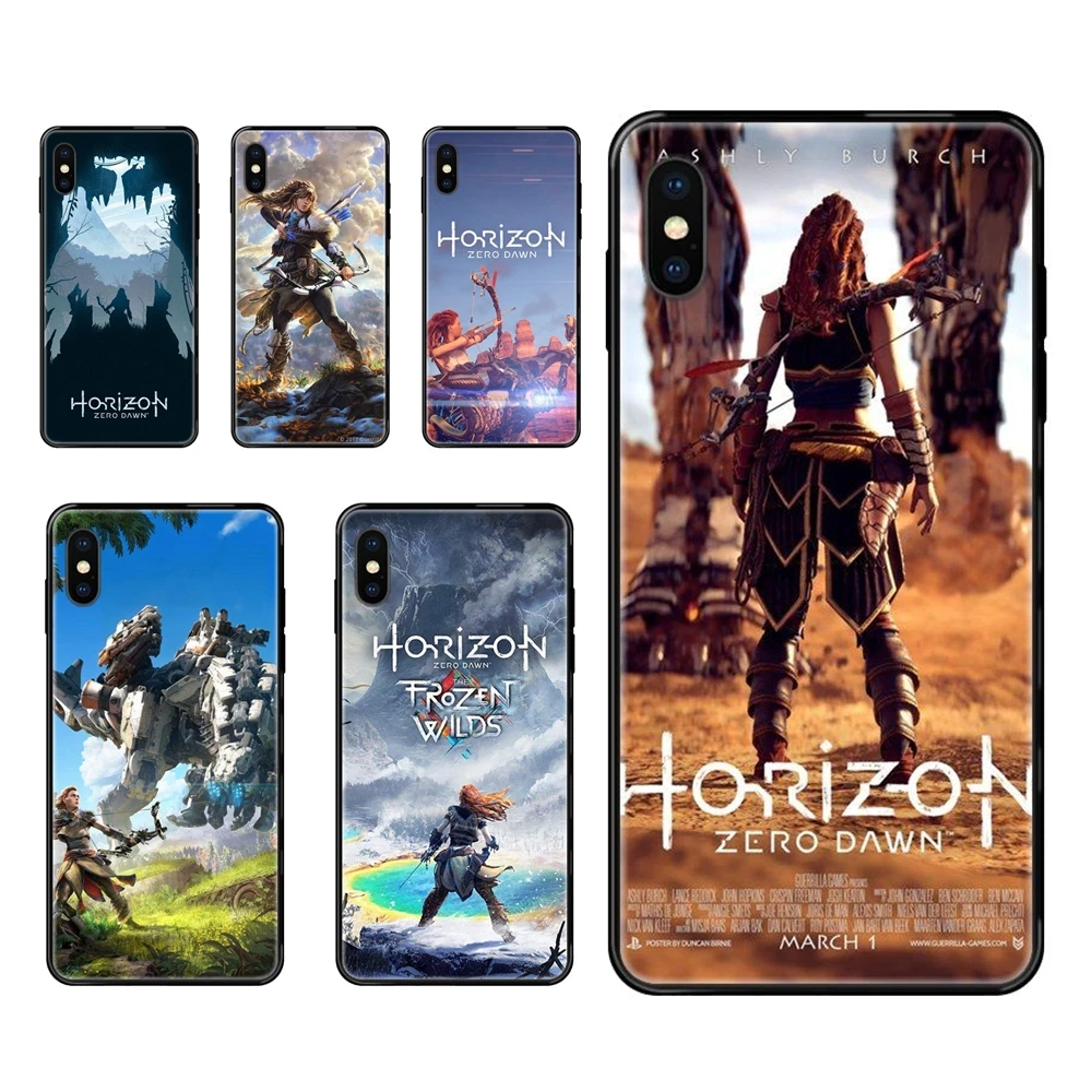 Для Samsung Galaxy S20 S10e S10 S9 S8 S7 S6 S5 edge Lite Plus Ультралегкая игра Horizon Zero Dawn Aloy черный мягкий