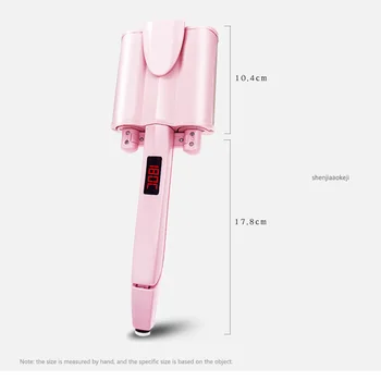 

27speed thermostat LCD nanohair curler wet and dry dual use Korean style LCD display 360 degrees rotating wire curling iron 220V