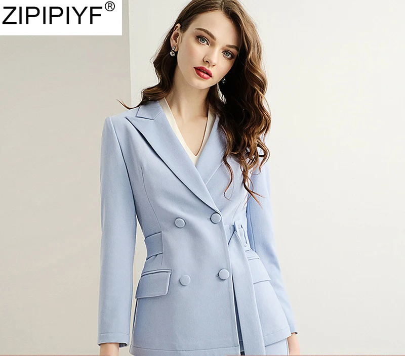 2 шт. офисный женский брючный комплект с длинным рукавом официальная рабочая