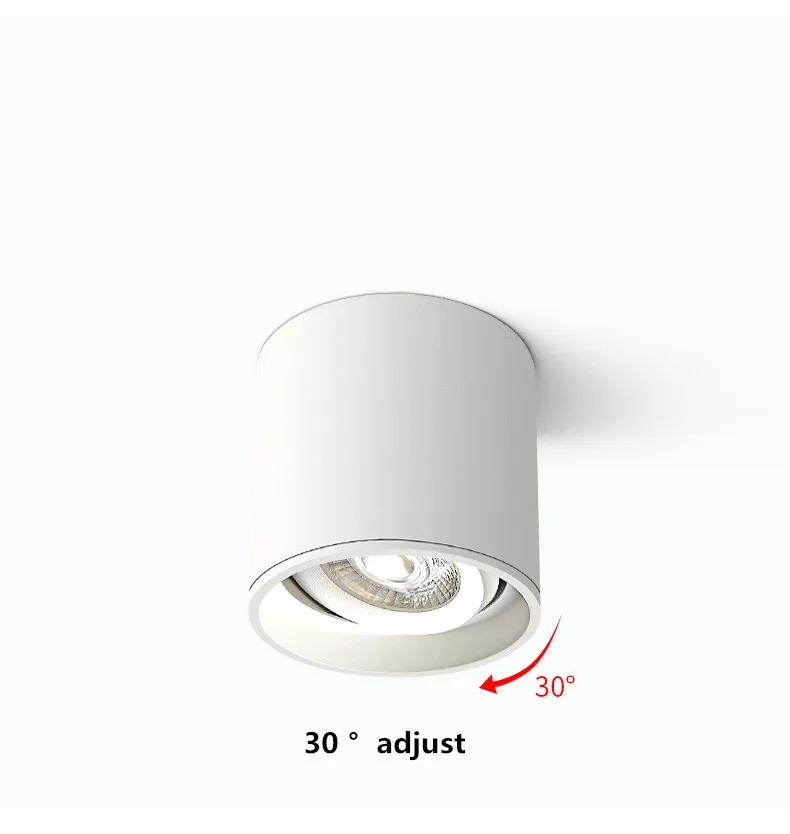 Surface Mount Dimmable Cylinder LED Downlights 7W 9W 10W 15W 18W 20W  COB Ceiling Spot Lights AC85~265V Round Lamps Lndoor Light