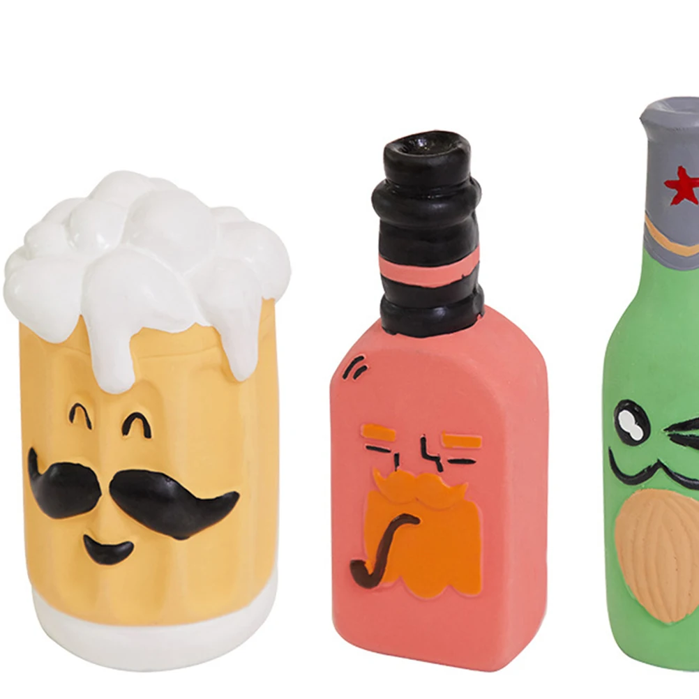 Красная бутылка вина форма Игрушка Щенок игрушечная собака, издающая звуки собака жевательная игрушка Pet интерактивные материалы для собаки