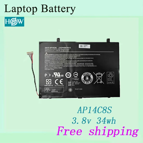 Горячая Распродажа Аккумулятор для acer AP14C8S(1ICP4/58/102-3) Aspire Switch 11 SW5-111 Аккумулятор для ноутбука