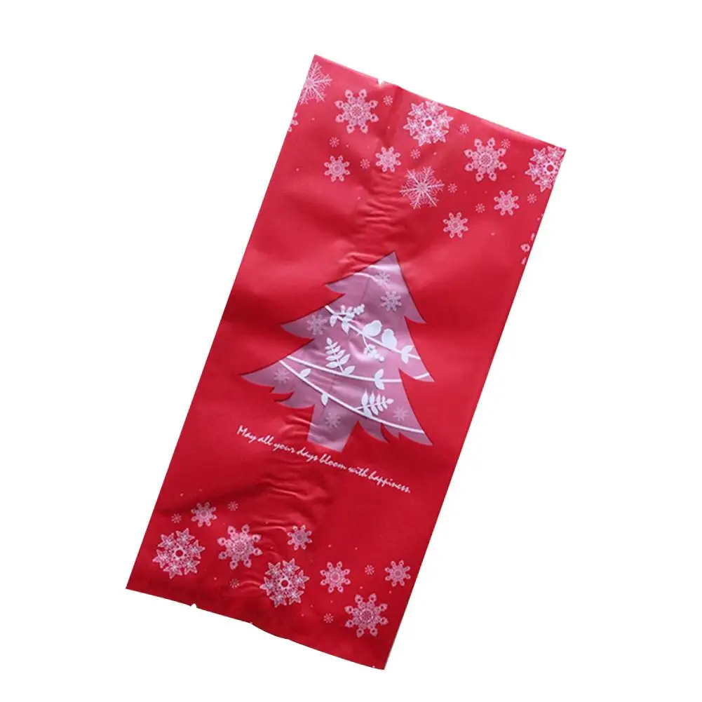 50 шт./лот крафт-бумажный пакет для печенья Упаковочные пакеты для печенья и закусок конфеты Счастливого Рождества матовые подарки на Год Вечерние L35 - Цвет: Красный