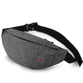 

Brand Men Waist Bag Pack Casual Functional Money Phone Belt Bag fit 6.2 inch phone Women Bag for Belt Canvas Hip Bag Fanny Pouch