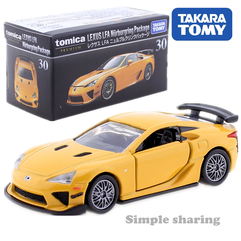 Discount Tomy Tomica Premium car toy tank plane Vehicles HONDA NISSAN GTR Porsche TOYOTA Subaru cars Diecast toy model kit toys - Цвет: 30 Lexus LFA