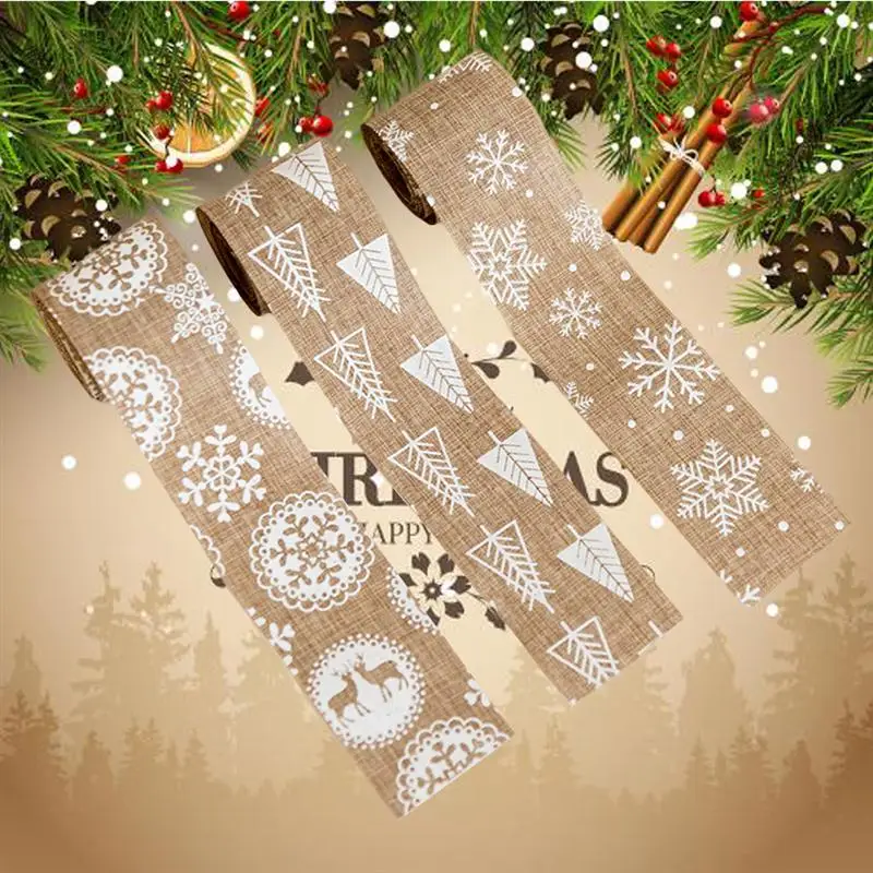 3pcs Christmas Ribbon Chic Christmas Tree Ornament for Party Prom Ball