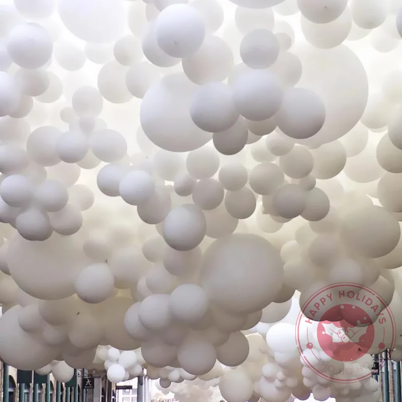 Matte Pure White Balloons Round Latex Helium Balloon Wedding Decoration Birthday Party Baby Shower 5" 10" 12" 18" 36" party supplies