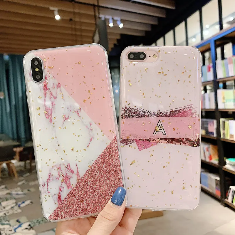 

Luxury Shockproof Case IPhone 7 Plus Soft Silicon Phone Cover For IPhone 7 7Plus Fashion Marble Case For IPhone 7 Glitter Cover