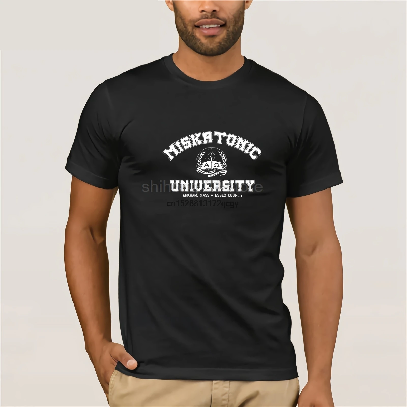 

2019 New Casual Top Tee 100% Cotton Shirt Miskatonic University - Arkham Mass Cthulhu H.P Lovecraft Inspired Book T-Shirt