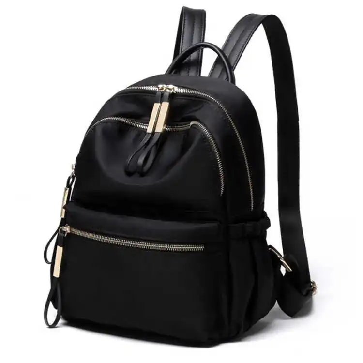 classy backpack Waterproof Women Backpack Ladies Backpacks Travel Bags Multi Pocket Student Schoolbag for Teenage Girls Solid Nylon Softback Stylish Backpacks for man