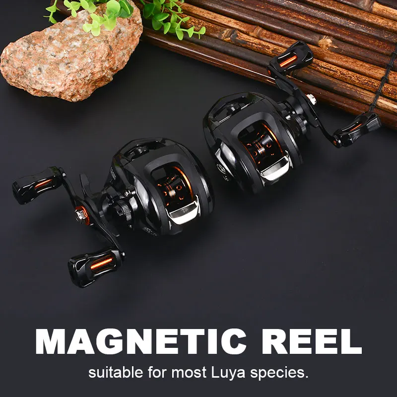 Portable Black 12+1 Rock Fishing Spool Gear Fishing Wheel Fishing Reel Metal Rocker Dripping Wheel