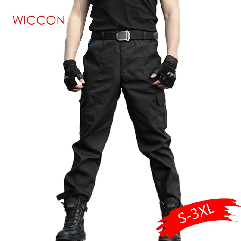 black tactical cargo pants