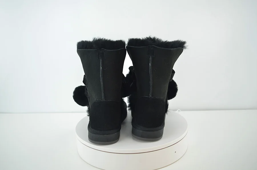 INOE/Модные женские зимние ботильоны из овечьей кожи и замши с подкладкой из натурального меха; короткие зимние ботинки; высокое качество; распродажа
