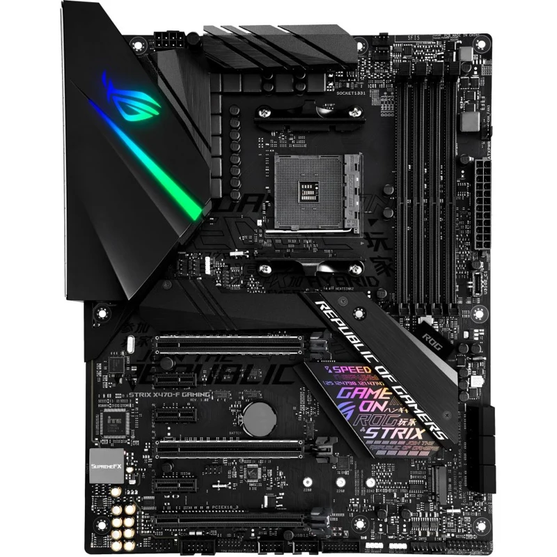 Материнская плата Asus ROG STRIX X470-F GAMING Soc-AM4 AMD X470 4xDDR4 ATX AC`97 8ch(7.1) GbLAN RAID