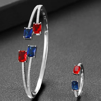 

GODKI Luxury Saudi Arabia Bangle Ring Set For Women Full Micro Cubic Zircon Pave Party Wedding Saudi Arabic Dubai Jewelry Sets