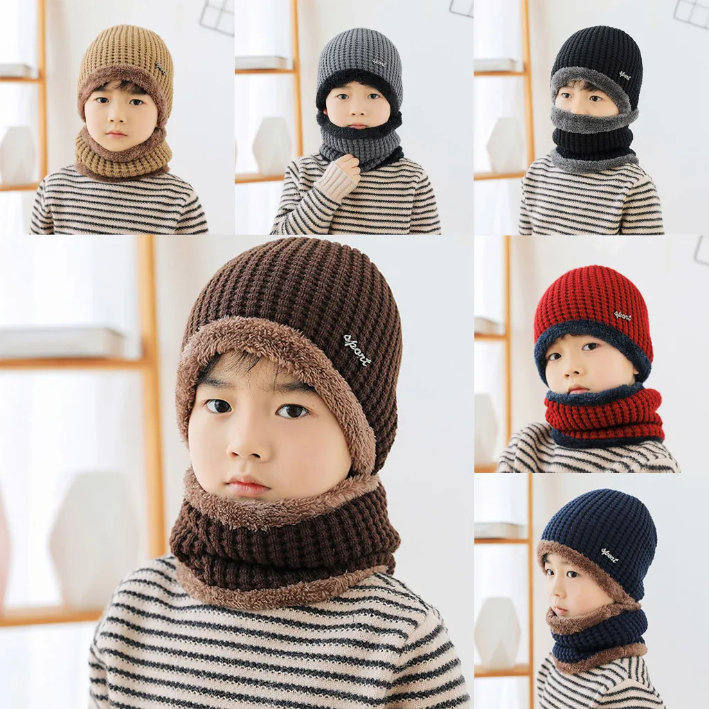 Gorros mujer invierno, 2 шт., флисовая женская шапка, одноцветная, Вязанная, теплая, зимняя, шапки для женщин+ теплая шрам, шапка, женская зимняя