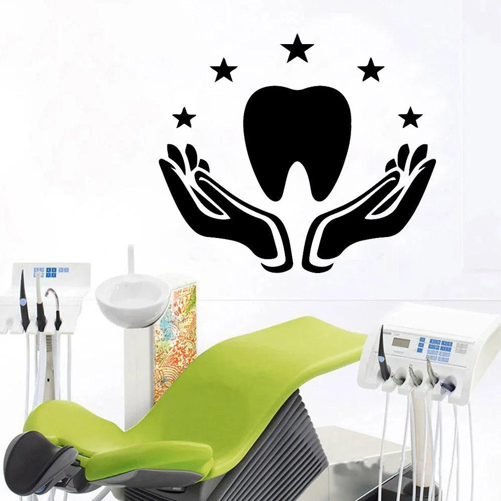 

WJWY Cartoon Teeth Wall Sticker Wall Decor For Dental Hospital Kids Room Decoration Wall Decals Removable Art Murals Wallpaper
