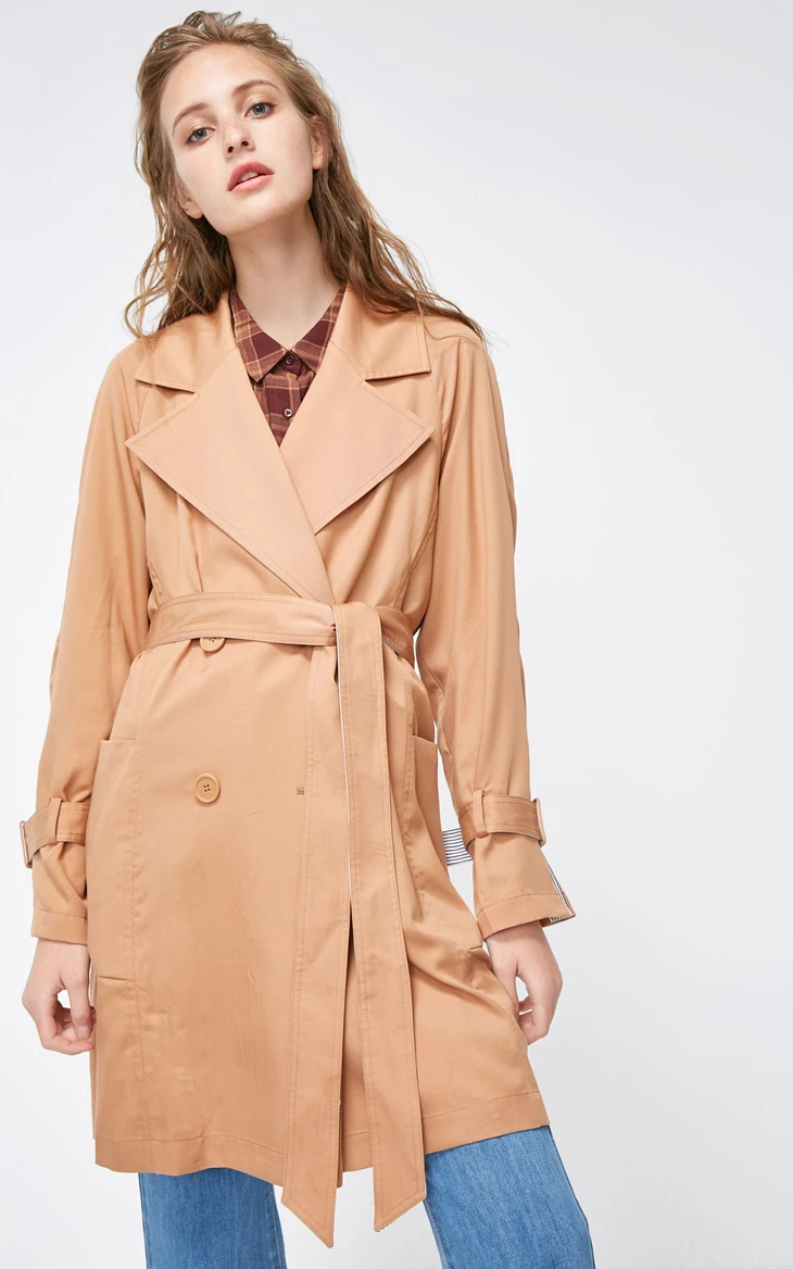 Vero Moda Новое Поступление Женское пальто с отворотом с заниженным плечом чистый ветер Тренч | 318321529
