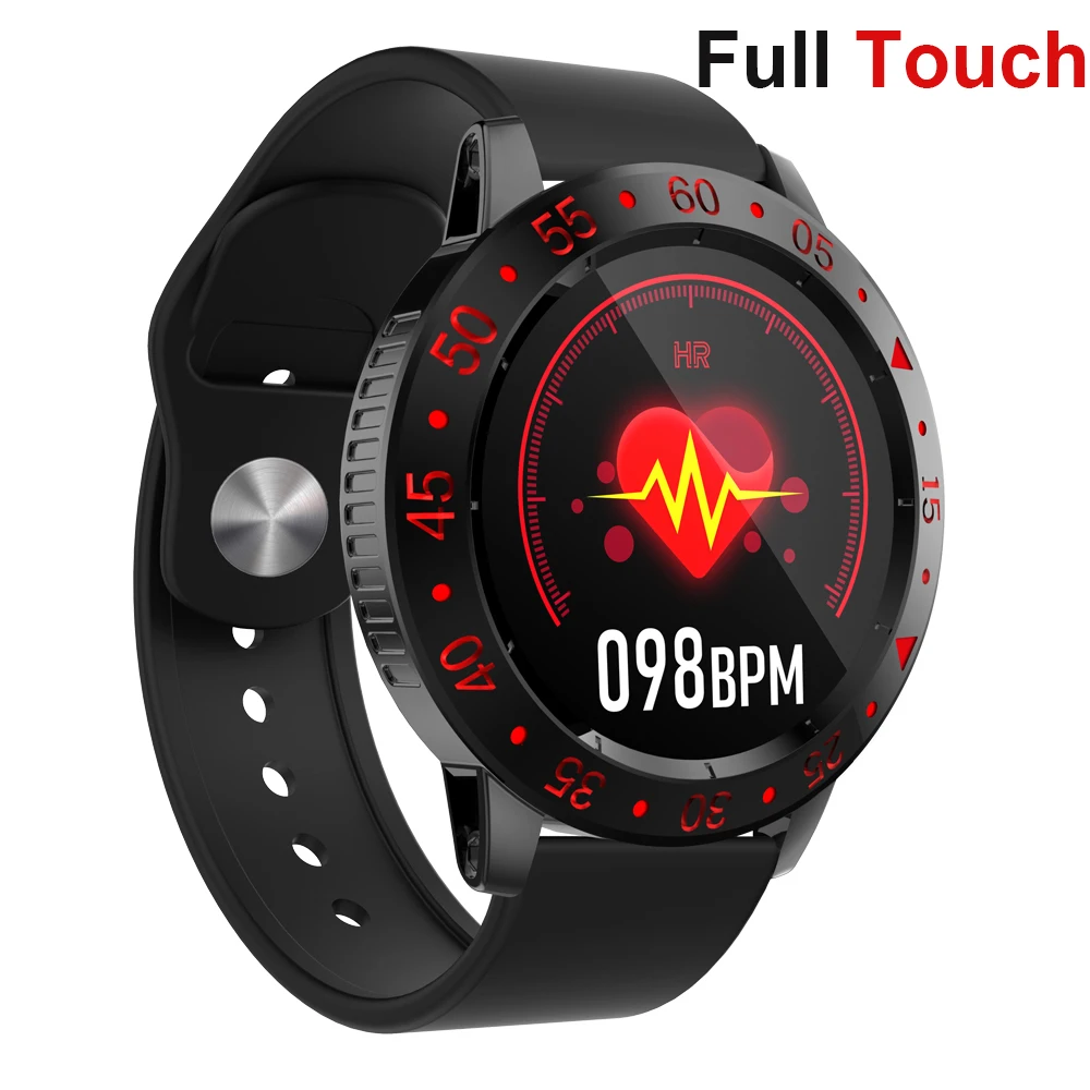 stainless steel Full Round Touch Screen Smart Watch Men Heart Rate Blood Pressure Fitness tracker Sport Watch waterproof