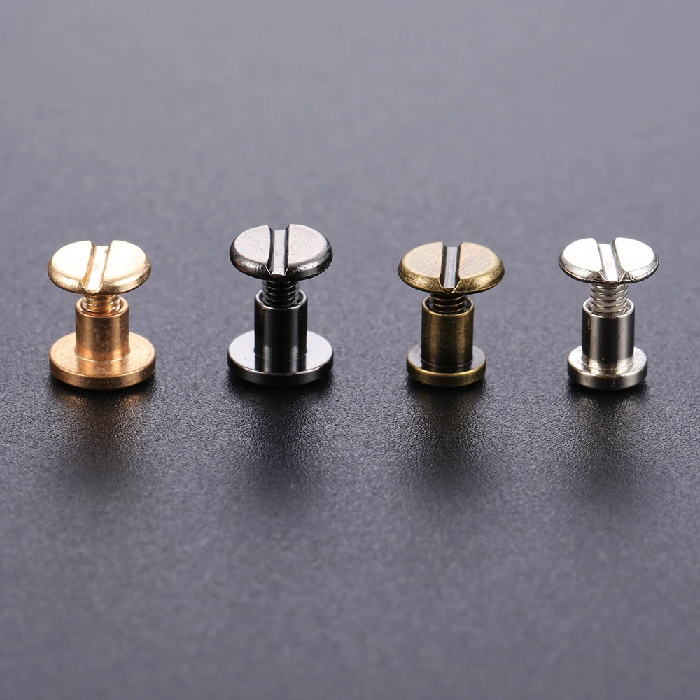 nail Scrapbooking DIY Leather Craft Brass screw Nail Rivets Cloth Button 