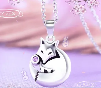 

Anime Kamisama Love Kamisama Kiss Fox Pendant Necklace S925 Sterling In Gift Box Free Shipping