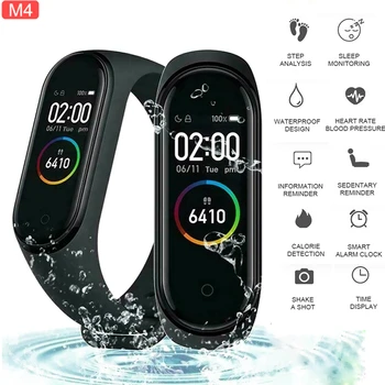 

M4 Smart Wristband Band Bracelet Men Bluetooth Watch Blood Pressure Heart Rate Fitness Tracker Waterproof Sports Watches Women