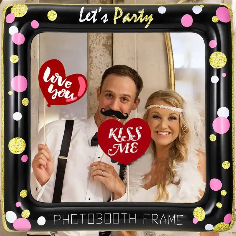 New Fashion Inflatable Selfie Frame Party Decorations Photo Booth Props For Birthday Carnival Wedding Christmas Ballons Accessories Aliexpress