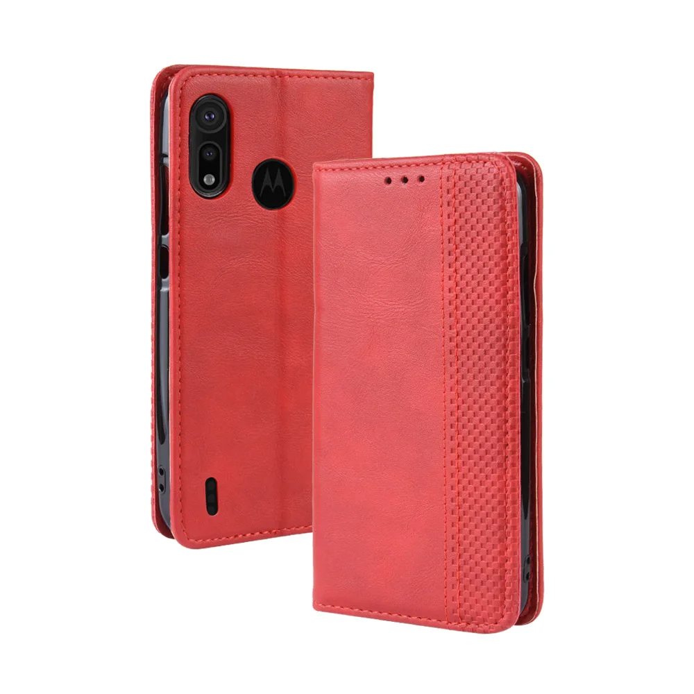 Магнитный винтажный кожаный чехол Премиум Coque для Motorola Moto P40 Play P40Play Чехол Флип фривольный анти осенний чехол