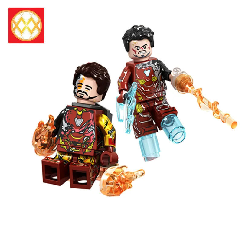 

20PCS/Lot Averngers Iron Man war machine Battle Weapon Tony Stark super heroes bricks baby gift kids Toys for children jouet
