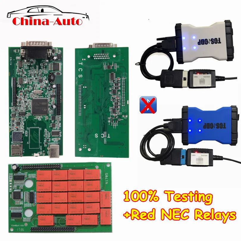 VCI V3.0/8,0 OBDIICAT TCS,00 с Keygen No Bluetooth красный veque реле OBD2 диагностический инструмент тест для автомобилей грузовиков