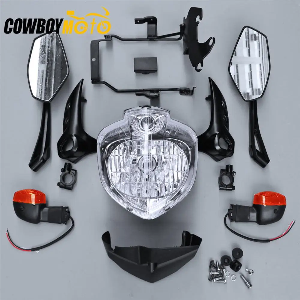 

For 2004 2005 2006 Yamaha FZ6N FZ-6N FZ6S FZ-6S 04-06 Motorcycle Headlight Headlamp Assembly Kit Rear View Mirrors Turn Signals