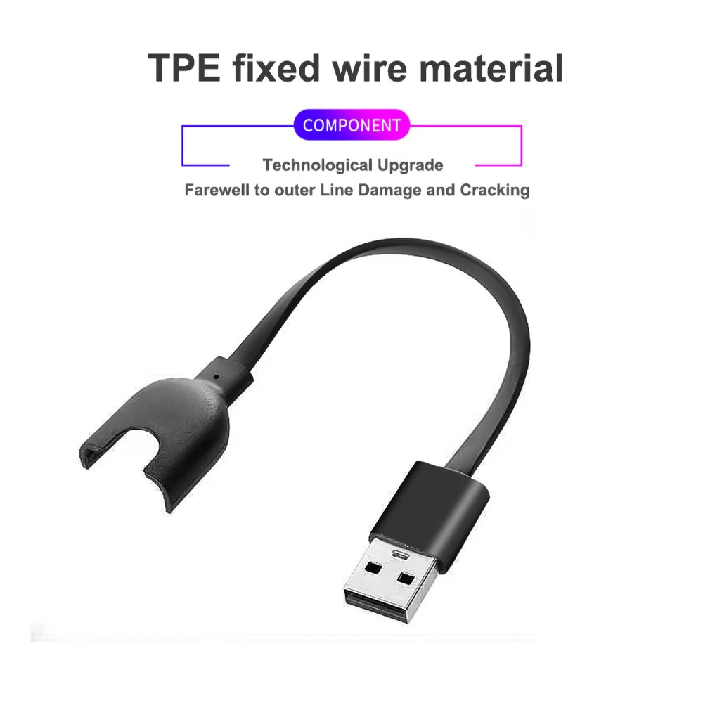 Зарядный кабель для смарт браслета Xiaomi Mi Band 3 USB зарядки и передачи данных фитнес