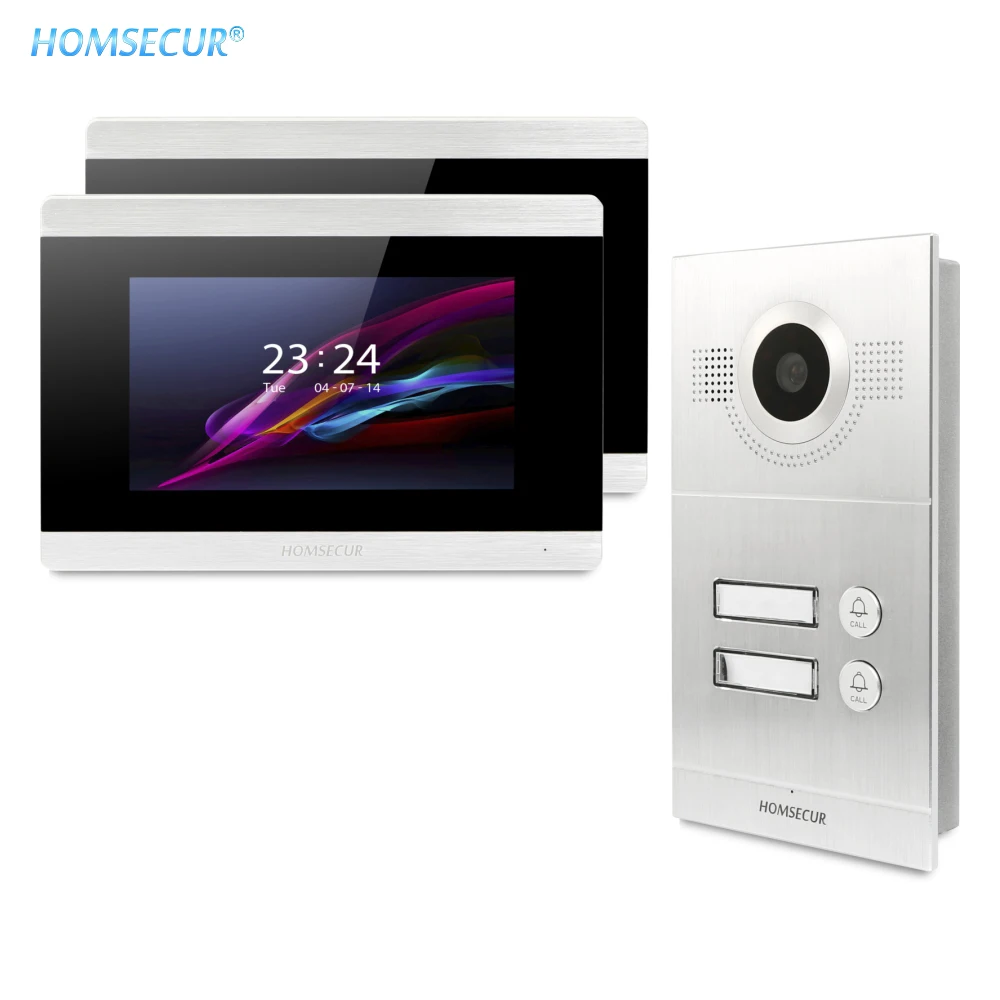 HOMSECUR 7inch Video Door Entry Phone Call System with Recording & Snapshot BC121-2S+BM715-S