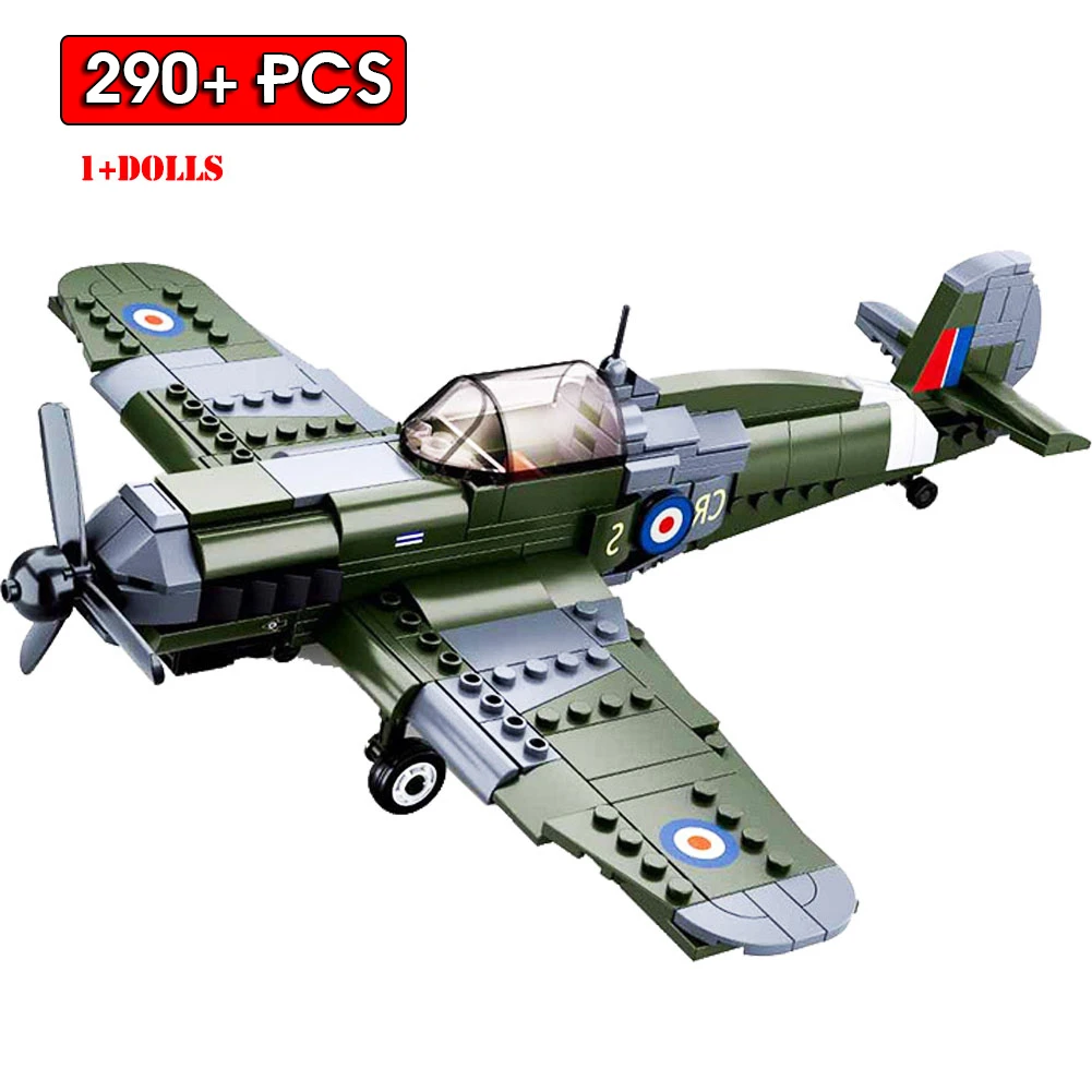 Sluban WW2 Military Army Spitfire Plane City Warplane Fighting Airplane  Sets Model Building Blocks Toys for Children Boys Gifts - AliExpress