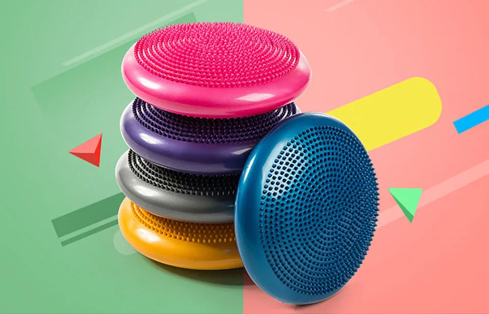 Большой размер ПВХ Йога массажный коврик подушка балансировка 34 см колесо