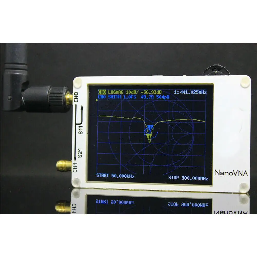 2 8 дюймовый ЖК NanoVNA VHF UHF UV Векторный анализатор сети антенный + ПК программное