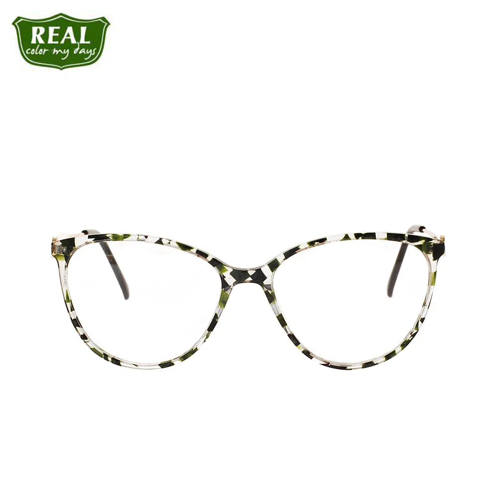 Женские очки из ацетата кошачий глаз, металлическая оправа для ног, шелковый бренд, дизайнерские очки, оптические очки для близорукости по рецепту