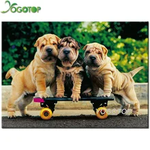 Diy Алмазная картина собака Шарпей рукоделие Алмазная Вышивка Смола камень вышивка крестиком Мозаика ПЭТ фото на заказ Новое искусство YY1516