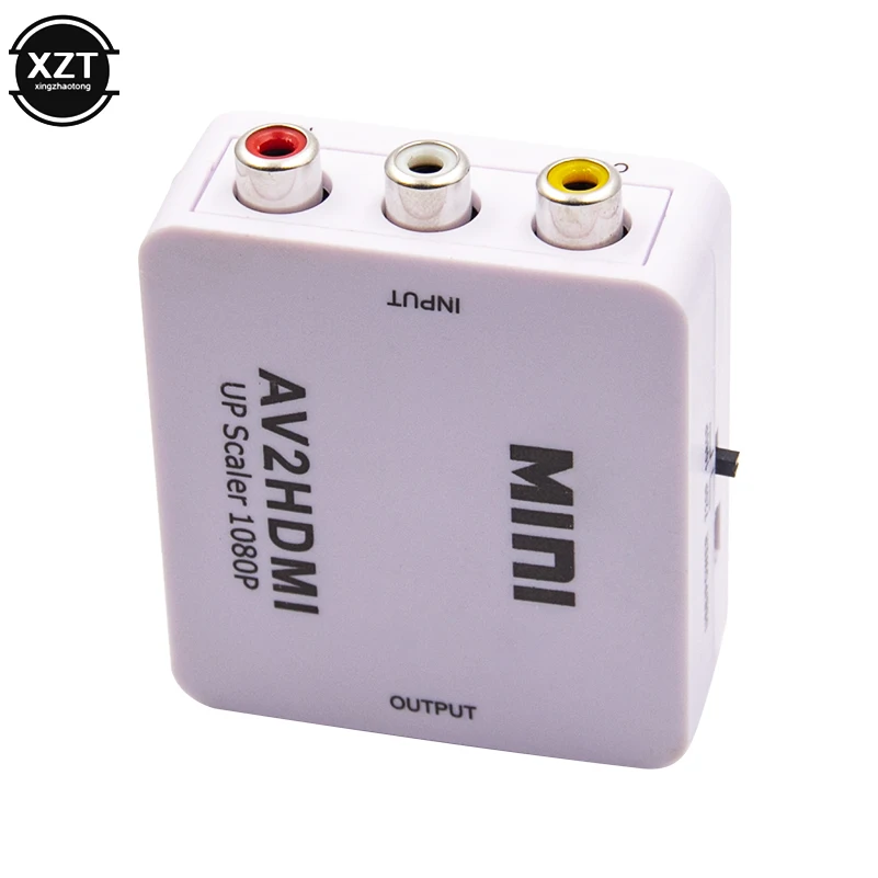 Мини AV2HDMI RCA AV HDMI CVBS к HDMI конвертер коробка AV к HDMI видео адаптер для HD ТВ ПК DVD Xbox проектор