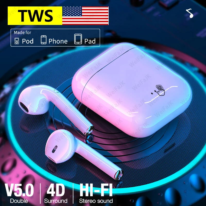 Оригинальные Apple AirPods i7s TWS Bluetooth 5.0 аирподсы Наушники вкладыши Беспроводные